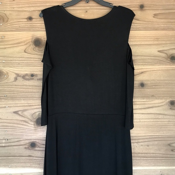 Kate & Mallory Black Cold Shoulder Maxi Dress Size Large - Picture 15 of 16